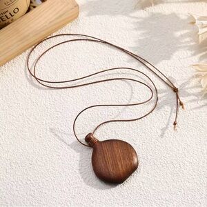 Wooden Water Bottle Pendant Necklace for Women